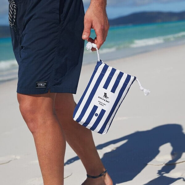 Sneldrogend strandlaken Whitsunday Blue