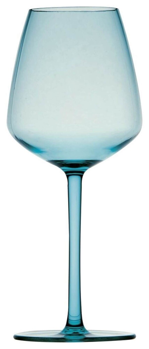 Square Wijnglas Turquoise - Set van 4