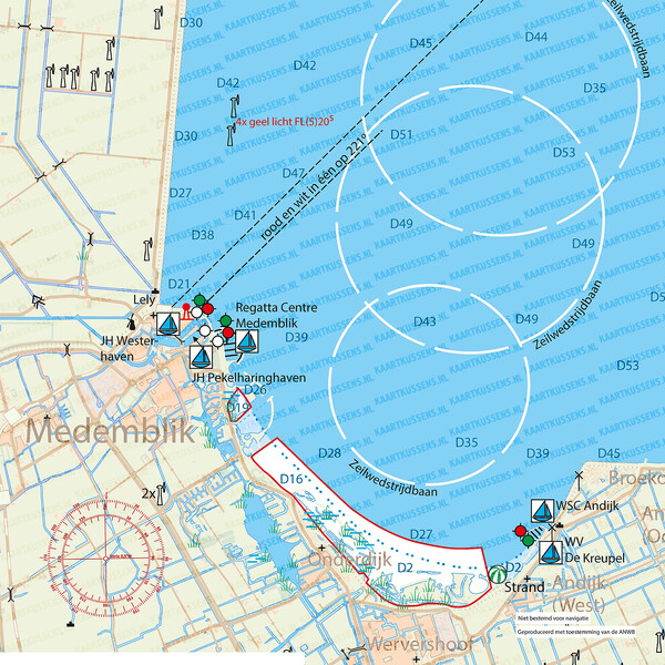 Kussen Waterkaart Medemblik