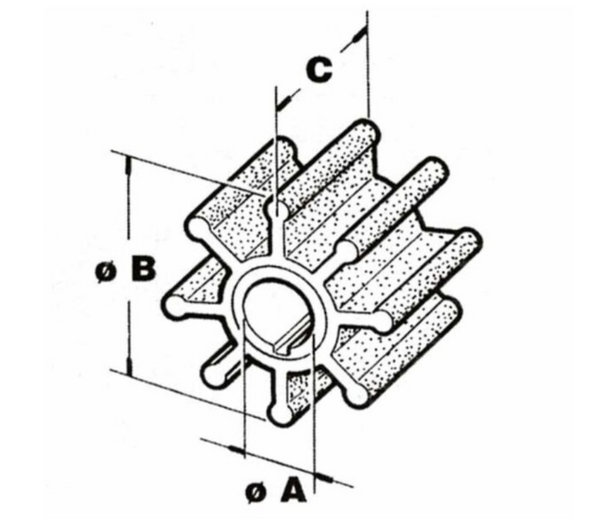 Impeller Mercury 10-40 pk - 103008