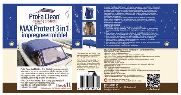 Profaclean MAX Protect 3 in 1 - Impregneermiddel