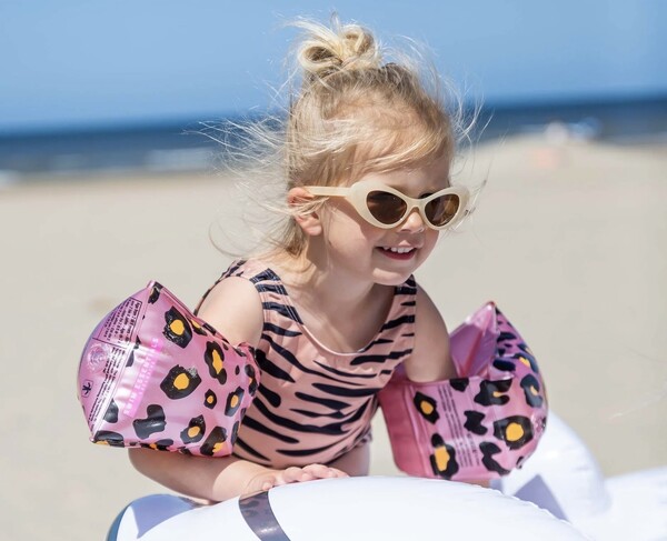 Zwembandjes Rose Goud Panterprint 2-6 jaar