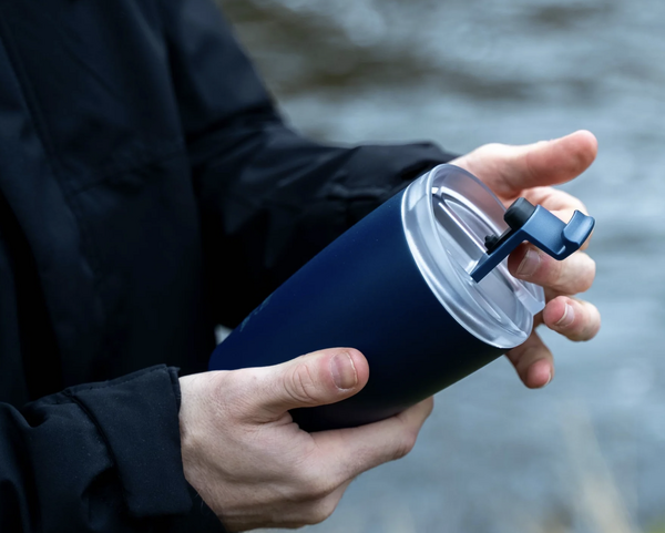 Magnetische Thermosbeker incl. Nano gel pad - Navy 