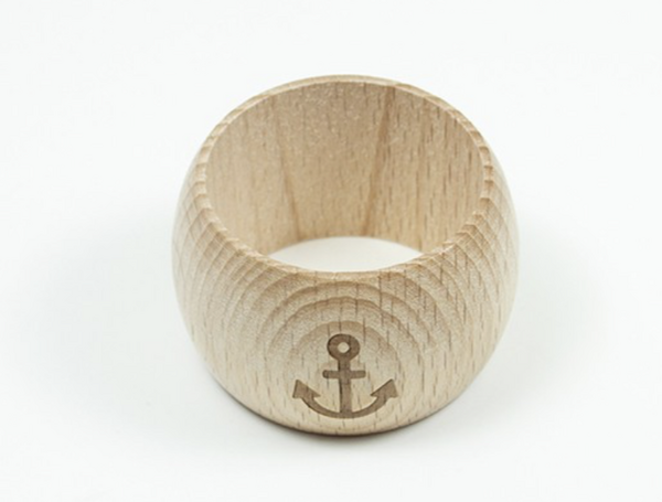 2-in-1 Servetring en Eierdop van beukenhout