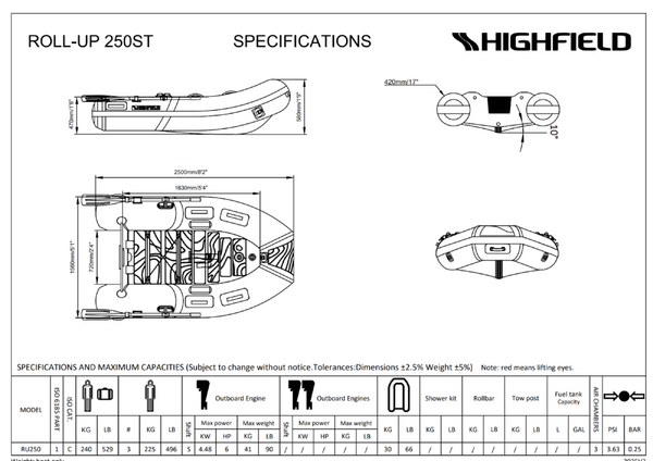 Highfield Roll Up EasyGo250