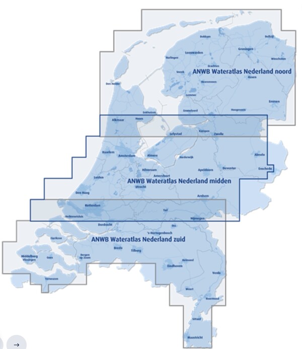 ANWB Wateratlas Nederland Midden