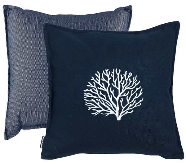 Waterproof kussen Aruba Navy met print