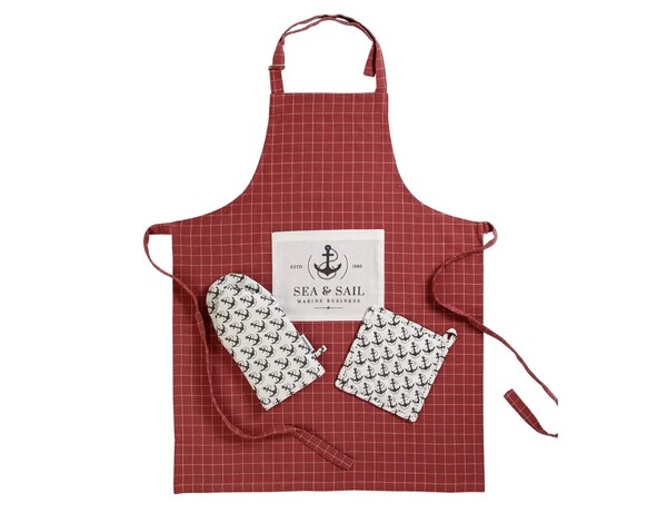 Keukenschort set - rood