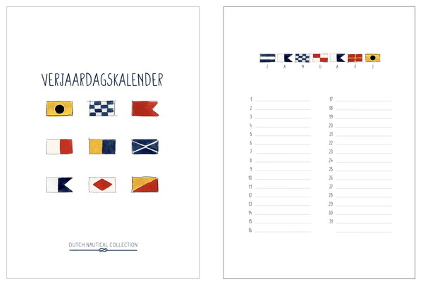 Verjaardagskalender Seinvlaggen
