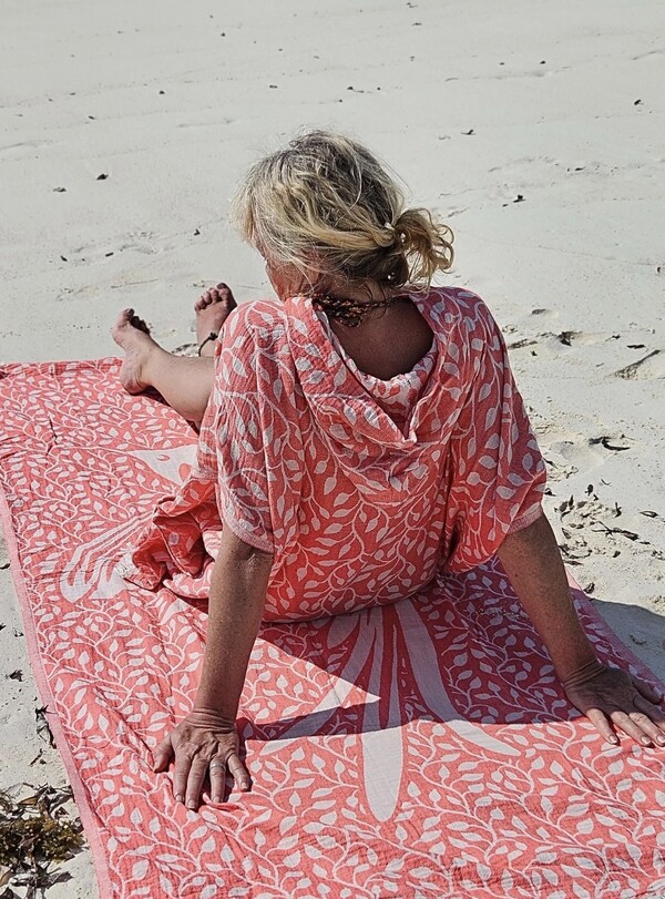 Poncho Leaf Koraal/ Pink