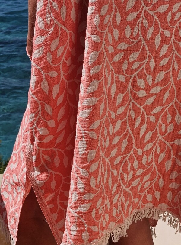 Poncho Leaf Koraal/ Pink